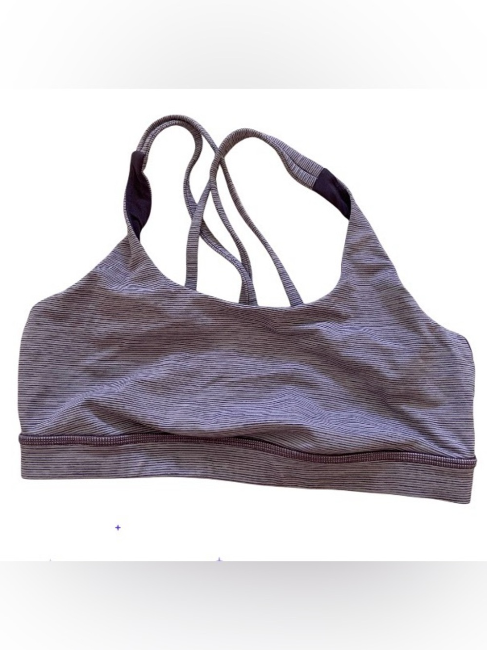 Lululemon Energy Bra Hyper Stripe Purple Sports Bra size 8